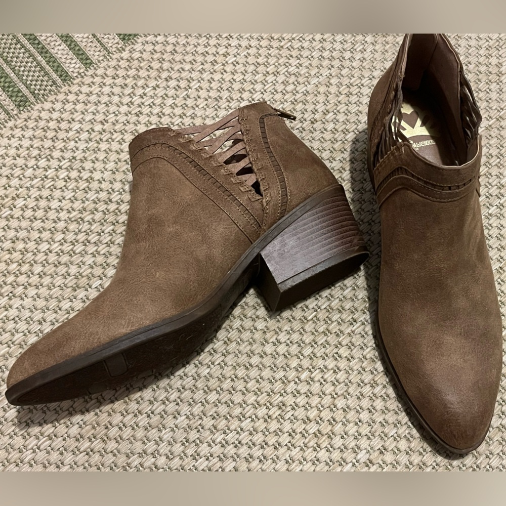 NWOT - Fergilicious Taupe Suede Ankle Boot